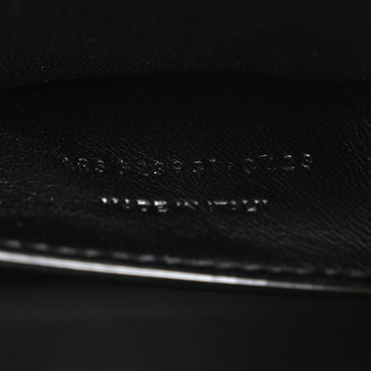 Saint Laurent Smooth Shiny Calfskin Medium Classic Monogram Cassandra Top Handle Black Crema Soft 7 of 10