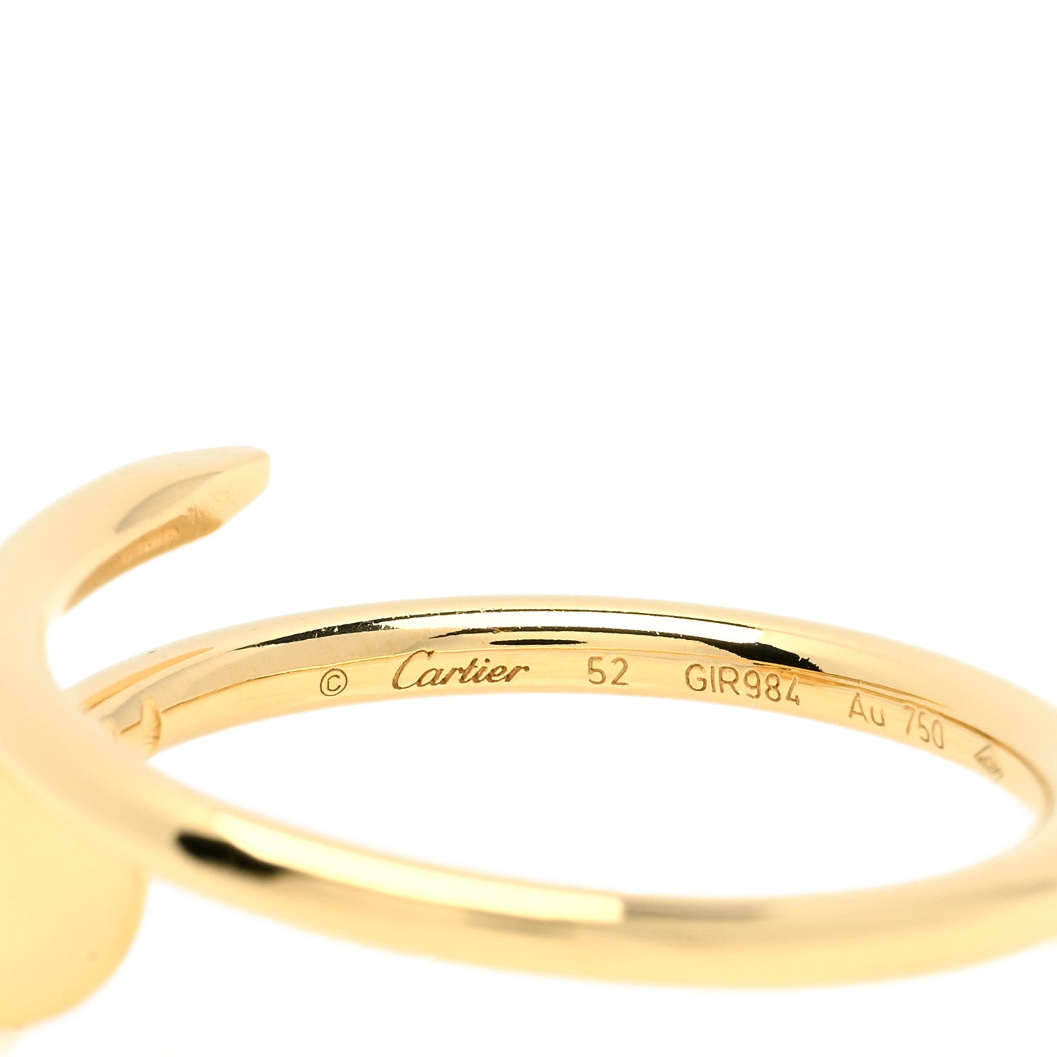 Cartier 18K Yellow Gold Small Juste Un Clou Ring 52 6 4 of 5