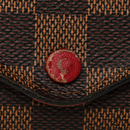 Louis Vuitton Damier Ebene Josephine Wallet Red 12 of 19