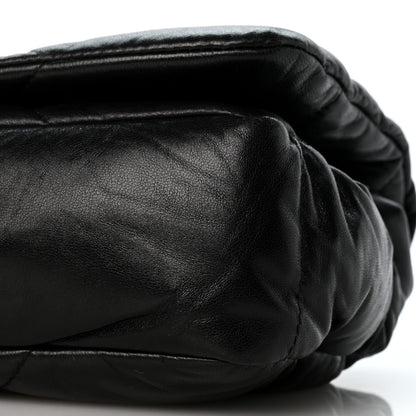 Prada Nappa Soft Padded Logo Embossed Triangle Quilted Small Shoulder Bag Black 10 of 13