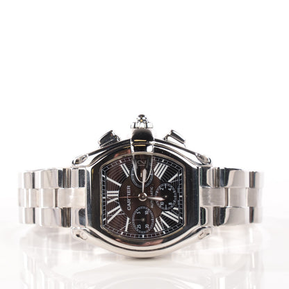 Cartier Stainless Steel 42mm Roadster Chronograph Automatic Watch Black 3 of 10