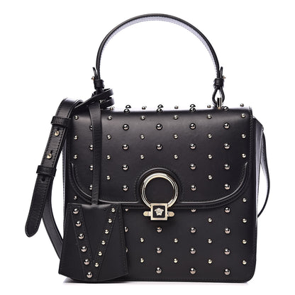 Versace Nappa Studded Medium DV ONE Satchel Black 1 of 13