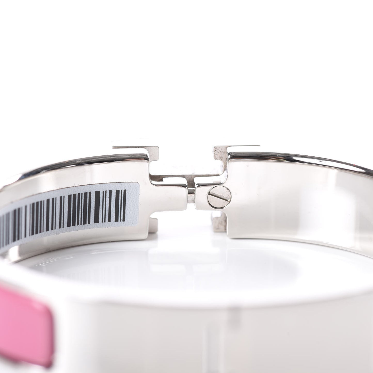 Enamel Narrow Clic Clac H Bracelet PM Rose Velours