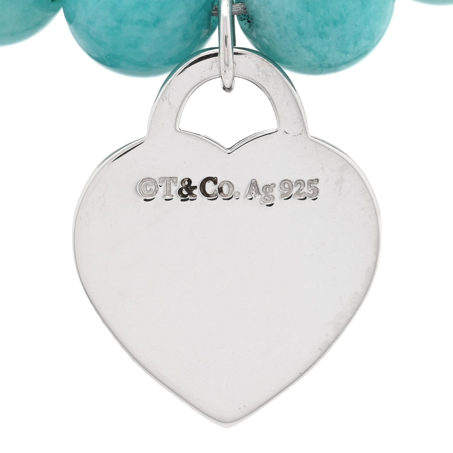 Tiffany Sterling Silver Amazonite 8mm Return To Tiffany Bead Heart