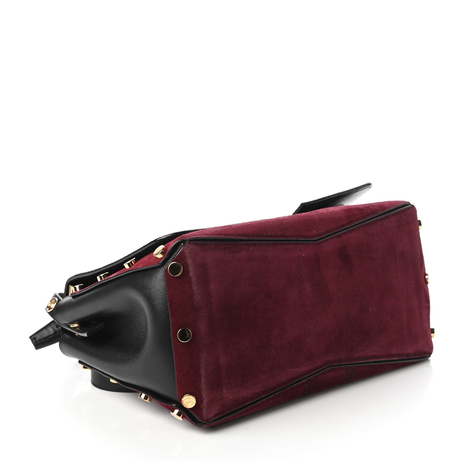 Jimmy Choo Suede Small Lockett Shoulder Bag Bordeaux 4 of 10