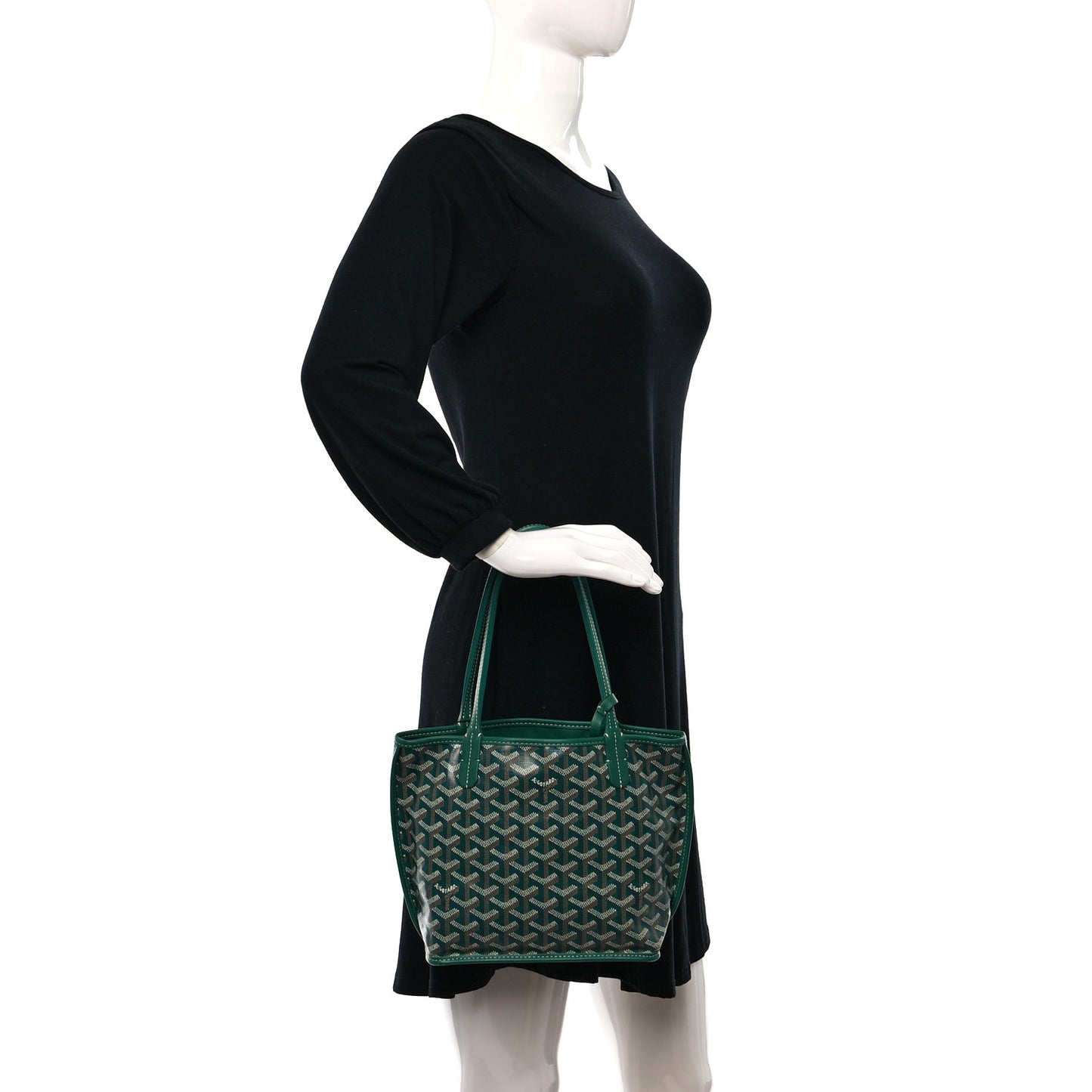 Goyardine Reversible Mini Anjou Green