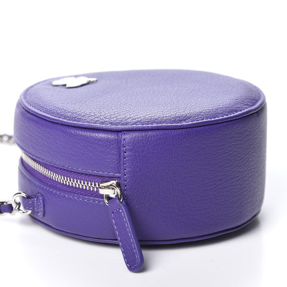 Chanel Calfskin Round Clutch With Chain Purple 3 of 8