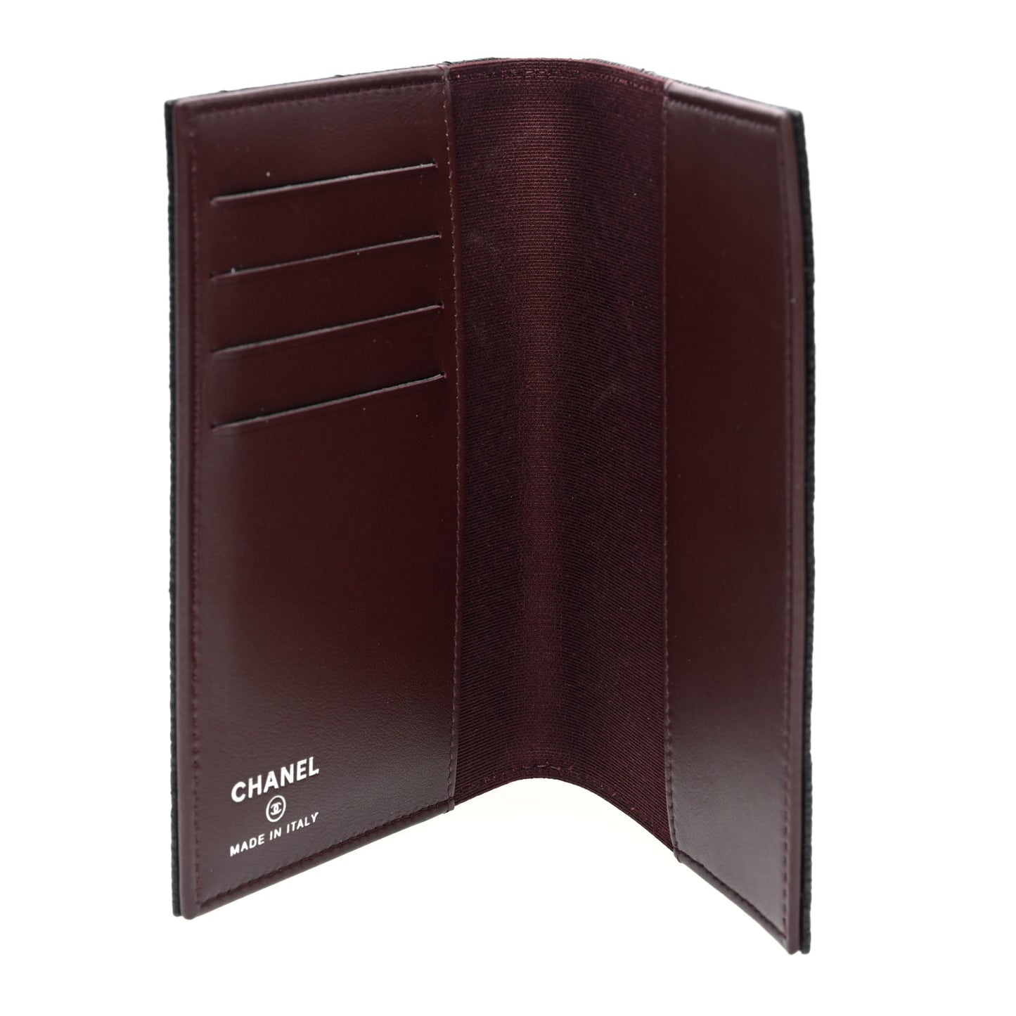 Caviar Quilted Passport Holder Black