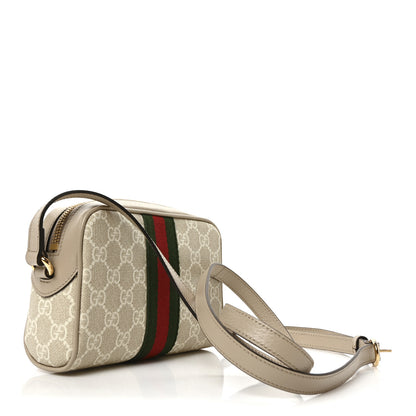 Gucci GG Supreme Monogram Textured Dollar Calfskin Mini Ophidia Shoulder Bag Beige Mystic White Oatmeal 3 of 11