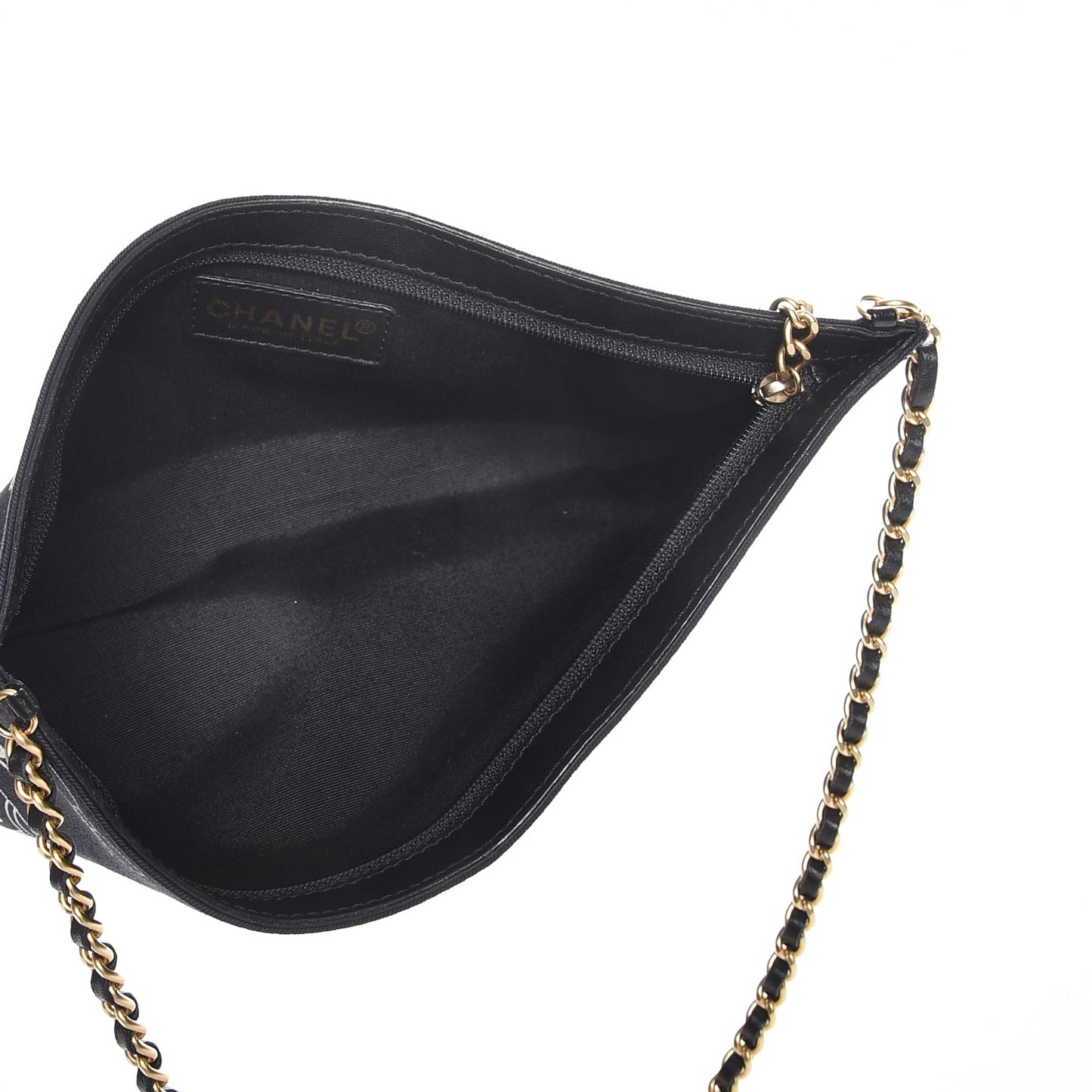 Printed Canvas Symbols Pochette Black