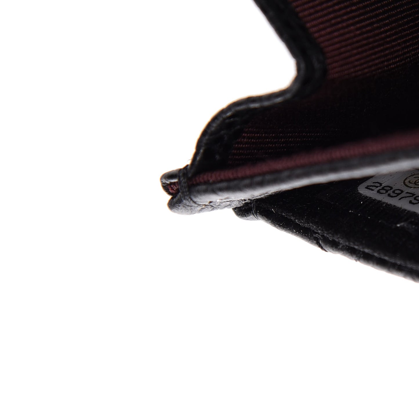 Caviar Quilted Flap Card Holder Black