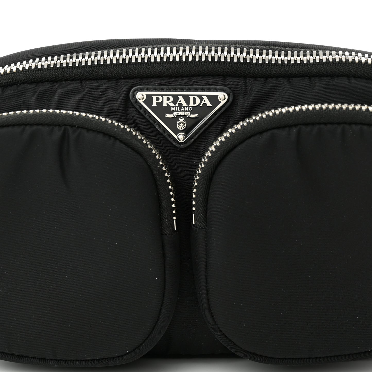 Tessuto Nylon Pocket Cargo Belt Bag Black Fuoco
