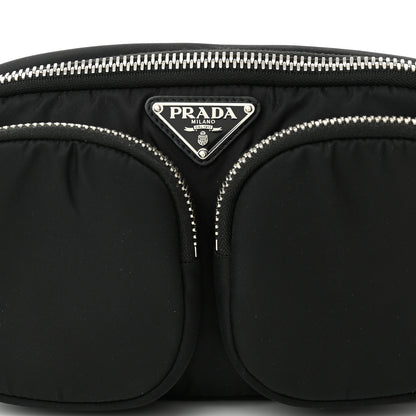 Prada Tessuto Nylon Pocket Cargo Belt Bag Black Fuoco 7 of 9