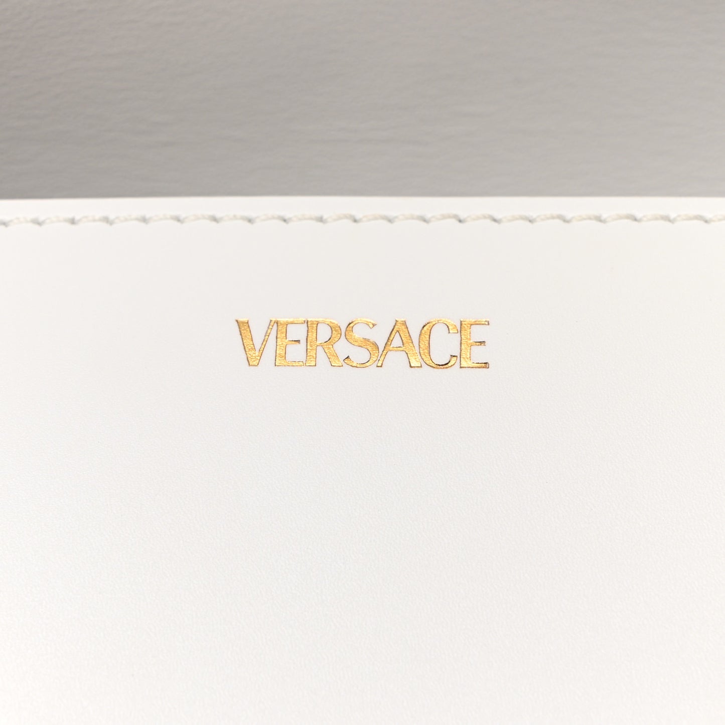 Calfskin Medium Greca Goddess Shoulder Bag White