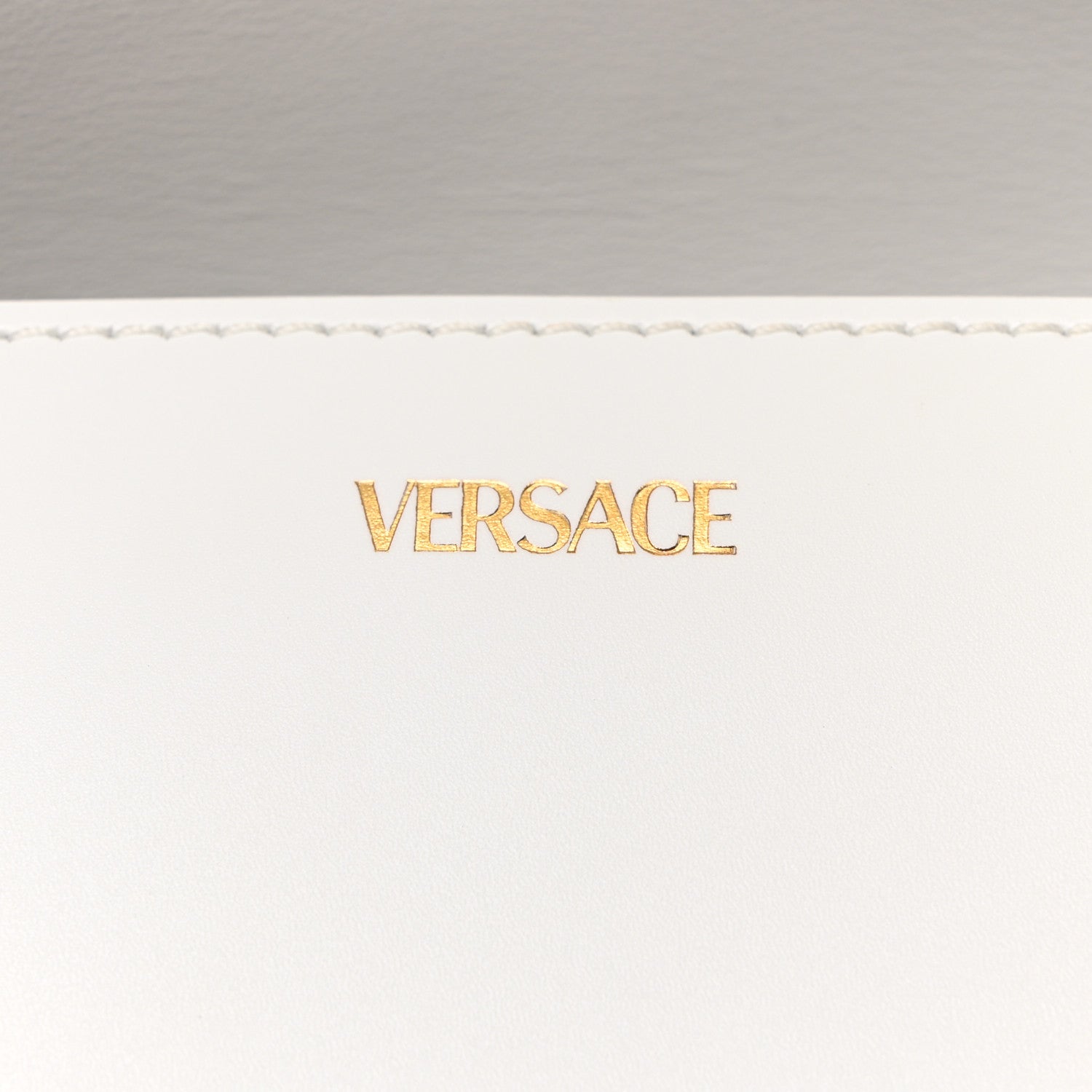 Versace Calfskin Medium Greca Goddess Shoulder Bag White 6 of 12