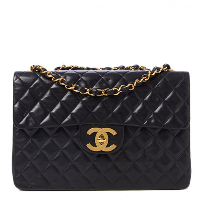 Chanel Lambskin Quilted XL Jumbo Single Flap Black 1 of 10