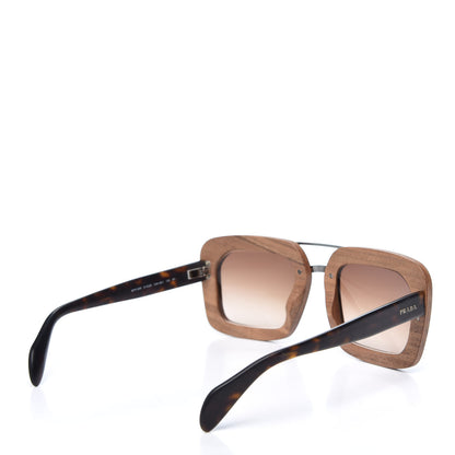 Prada Wooden Sunglasses SPR30R Canaletto Tortoise 4 of 8