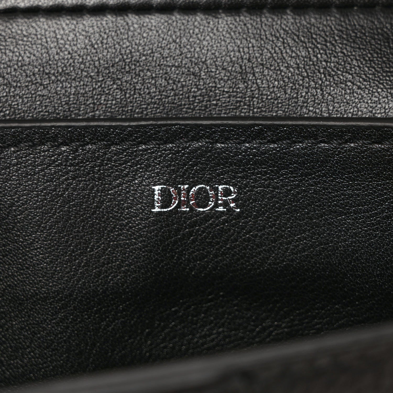 Christian Dior Grained Calfskin Saddle Pouch Belt Bag Black 6 of 9