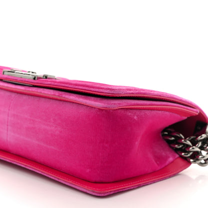 Chanel Velvet Quilted Medium Boy Flap Fuchsia 10 of 10