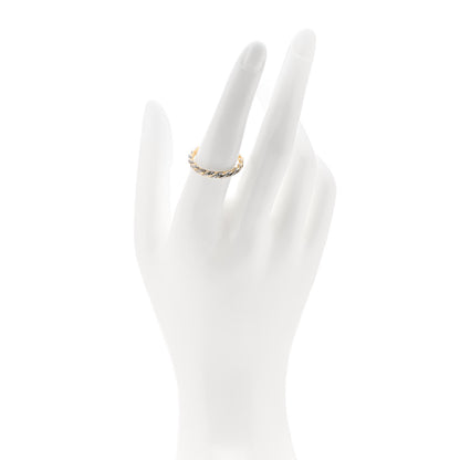 David Yurman 18K Yellow Gold Diamond Pave Petite Band Ring 54 7 2 of 5