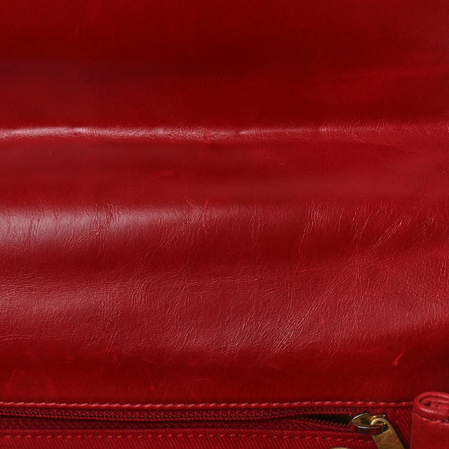 Calfskin Chevron Quilted Large Coco Handle Flap Red