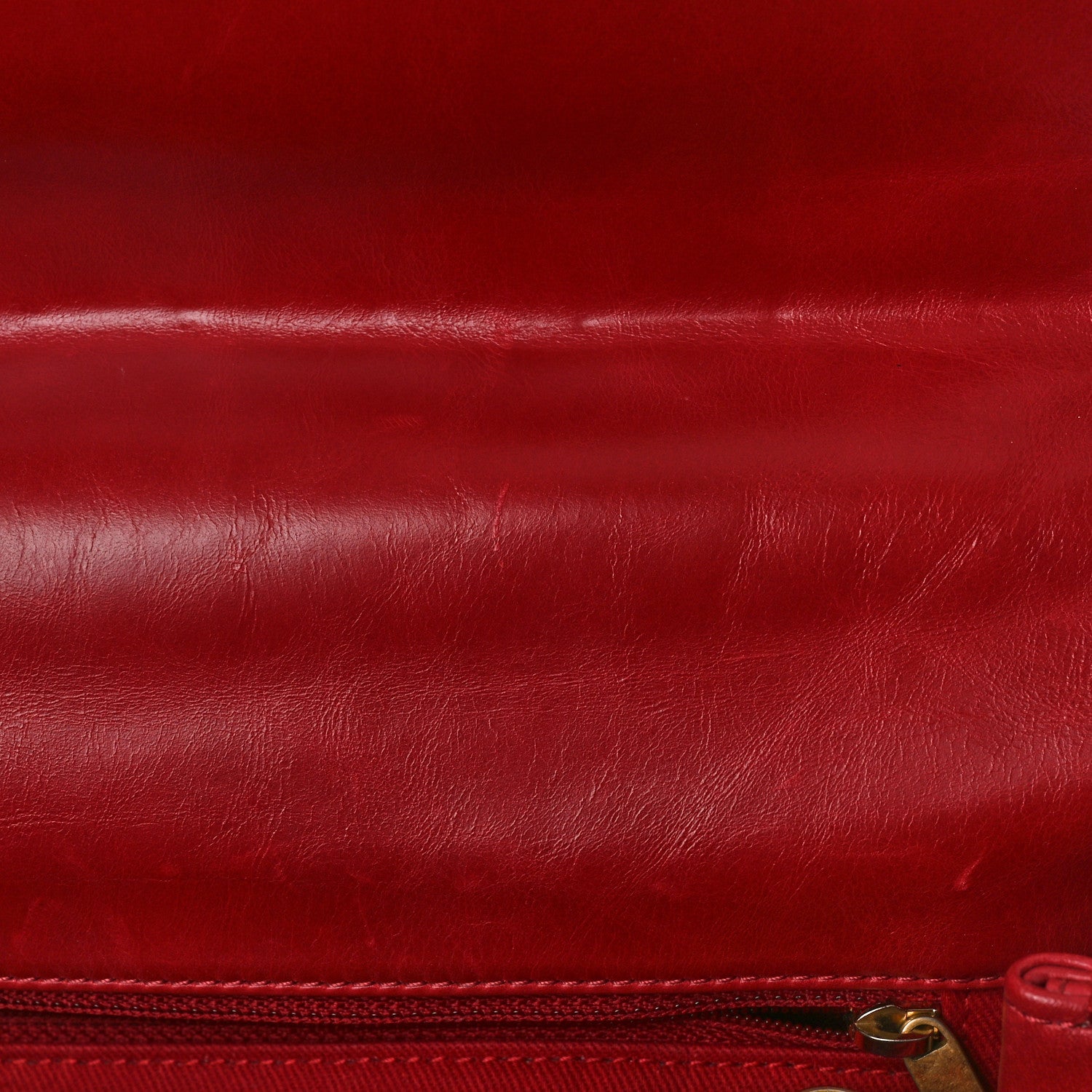 Chanel Calfskin Chevron Quilted Large Coco Handle Flap Red 12 of 12