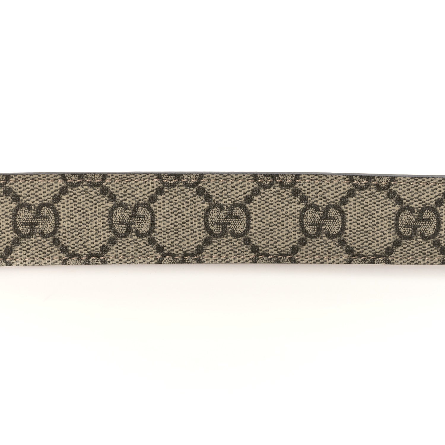 Gucci GG Supreme Monogram Matte Plutone Calfskin Double G 30mm Belt 85 34 Beige Ebony New Acero 6 of 6