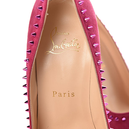 Christian Louboutin Veau Velours Anjalina 100 Pumps 36 Fuxia 6 of 8