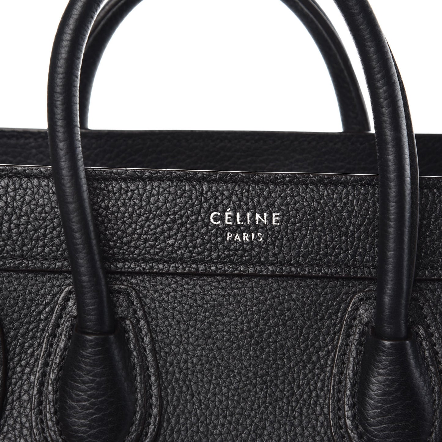 Drummed Calfskin Nano Luggage Black