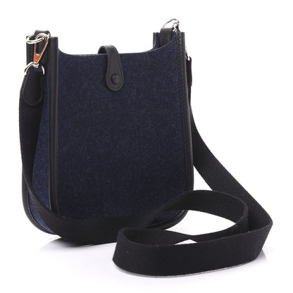 Hermes Feutre Swift Evelyne TPM Bleu Nuit Black 2 of 9