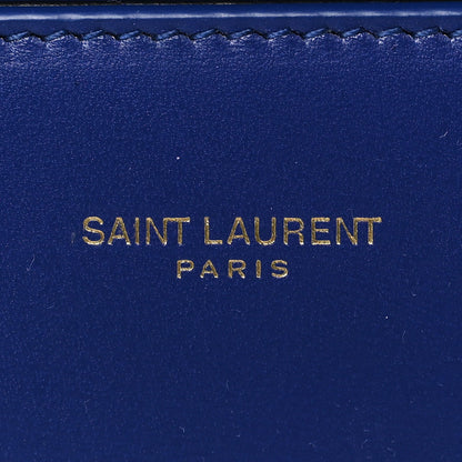 Saint Laurent Calfskin Mini Classic Monogram Cassandra Top Handle Bag Blue Majorelle 5 of 10