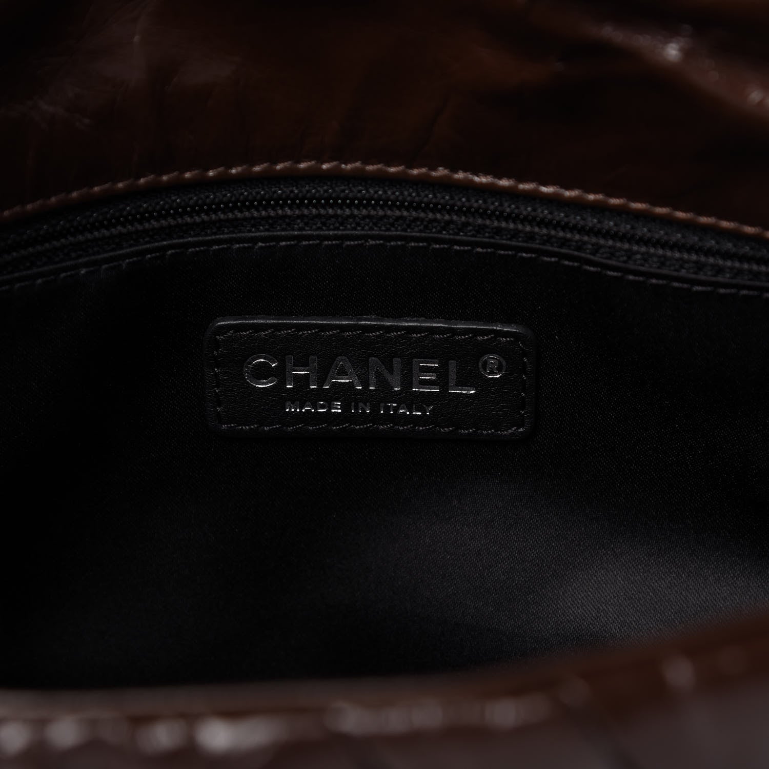 Chanel Glazed Calfskin Twisted Medium Flap Brown 8 of 11