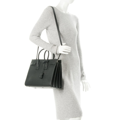 Saint Laurent Grained Calfskin Small Sac De Jour Black 4 of 7
