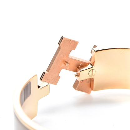 Hermes Enamel Wide Clic Clac H Bracelet GM Marron Glace 4 of 5