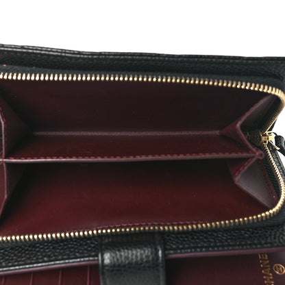 Chanel Caviar Quilted Zipped Pocket Wallet Black 5 of 11