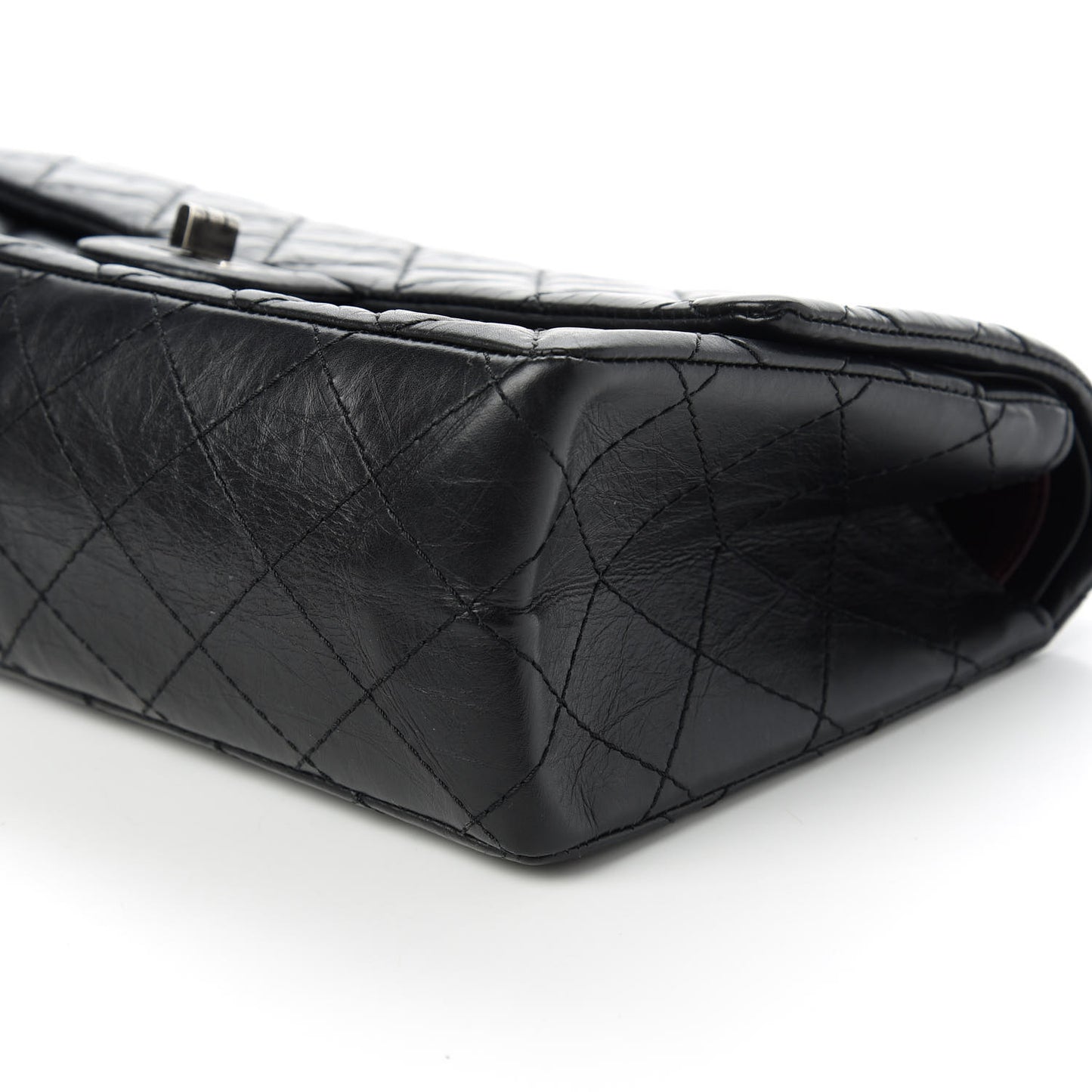 Aged Calfskin Quilted 2.55 Reissue 226 Flap Black