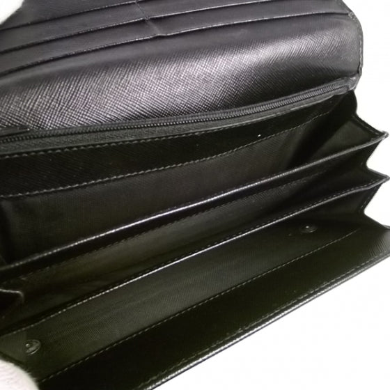 Prada Saffiano Continental Wallet Black 5 of 9
