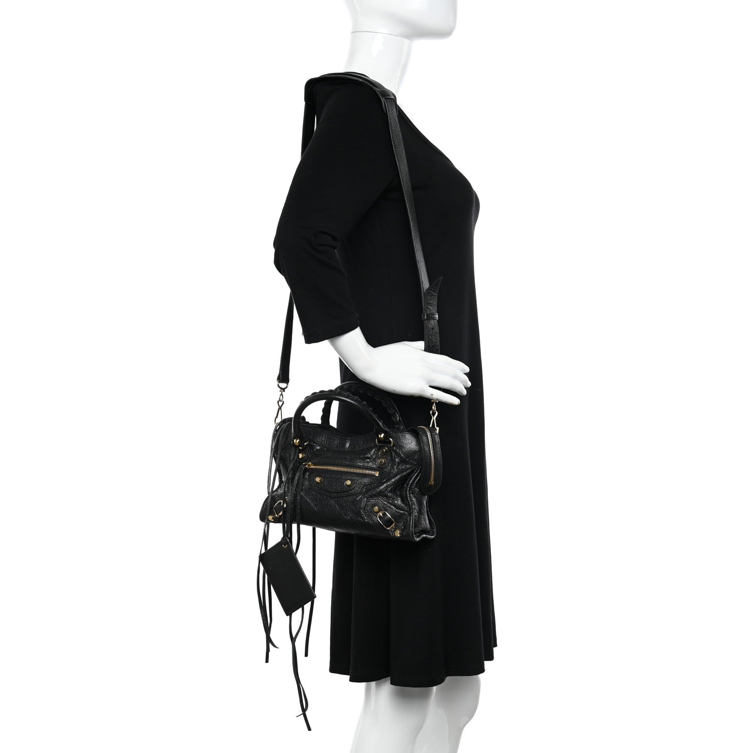 Balenciaga Agneau Classic Gold Hardware Mini City Black 2 of 18