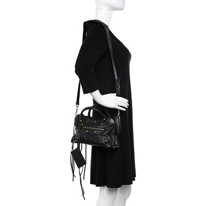 Balenciaga Agneau Classic Gold Hardware Mini City Black 2 of 18