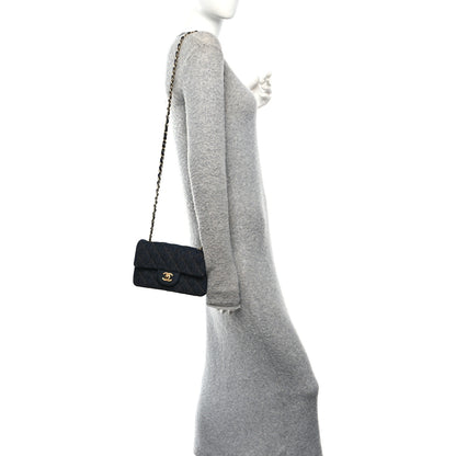 Chanel Denim Quilted Mini Rectangular Flap Dark Blue 2 of 11