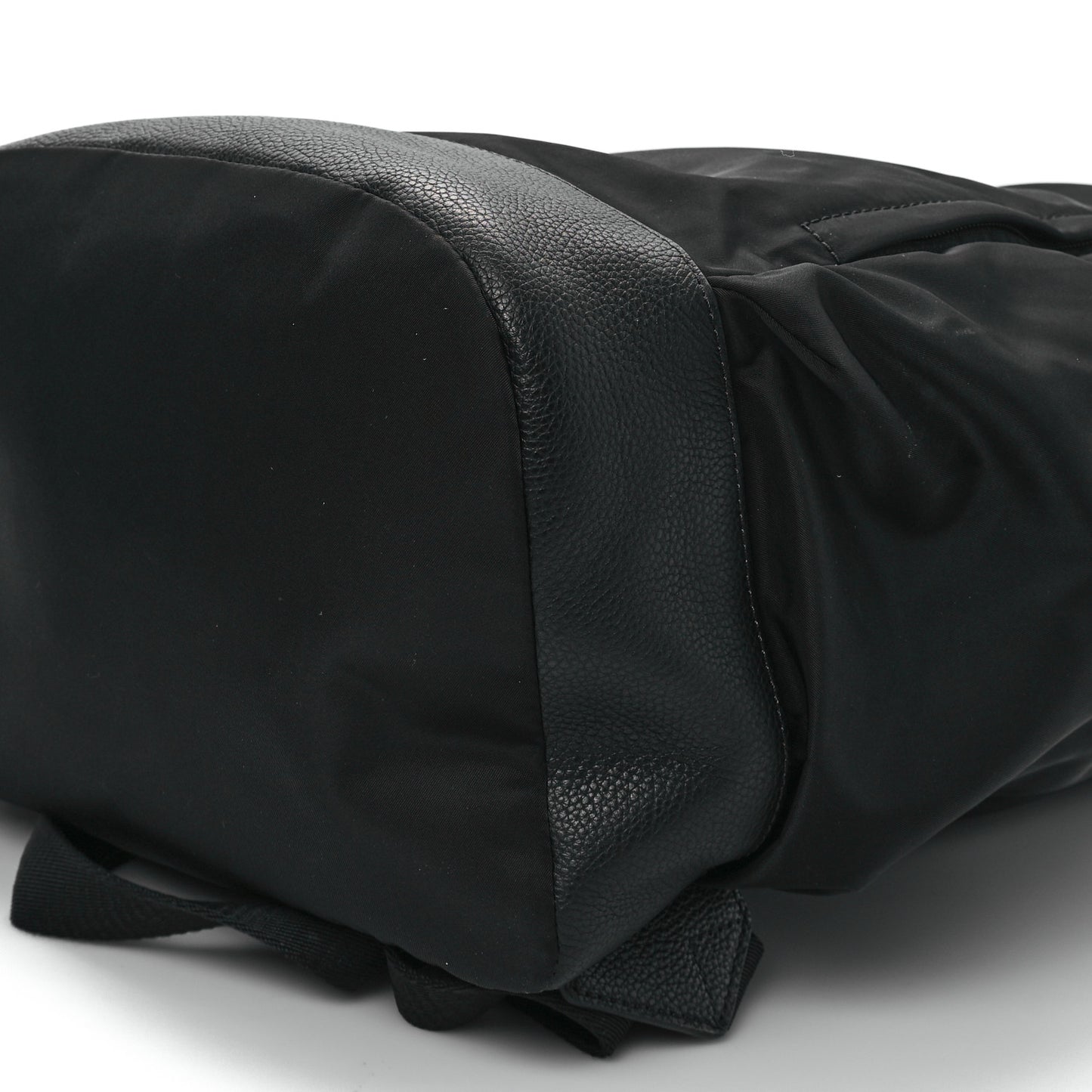 Nylon Grained Calfskin Watson Diaper Bag Black