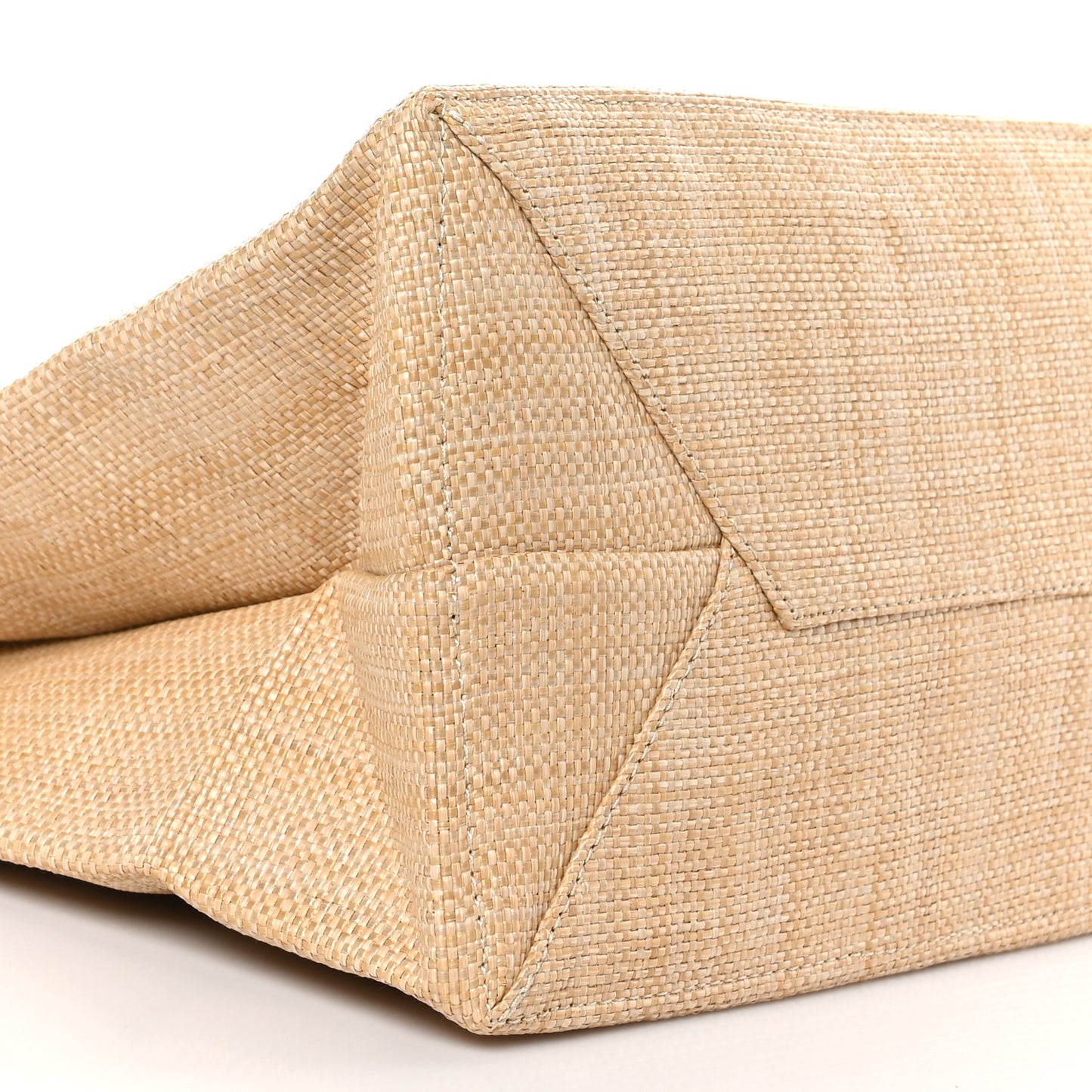 Raffia Logo Tote Naturale