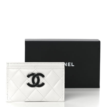 Chanel Caviar Quilted My Everything Card Holder White Black 12 of 12