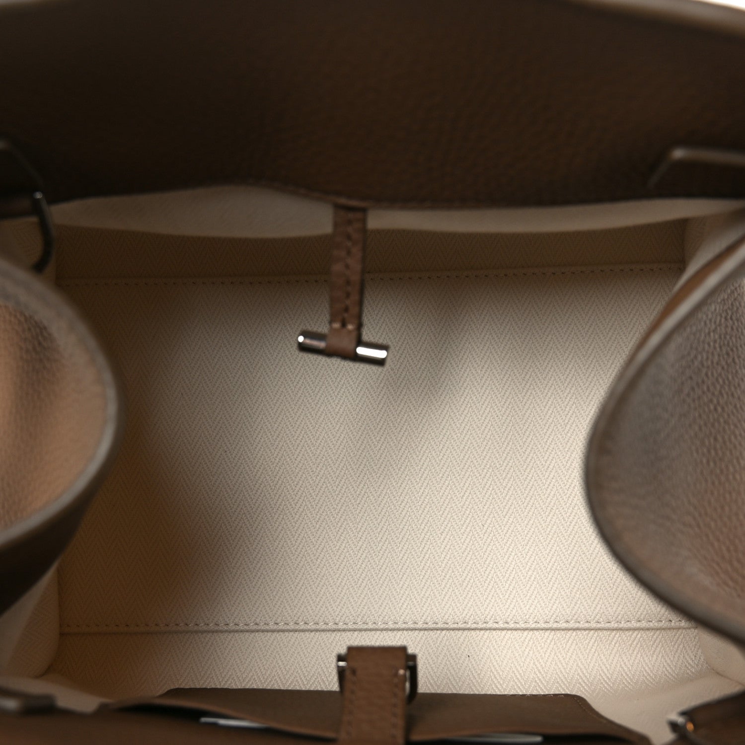 The Row Grained Calfskin Soft Margaux 10 Bag Dark Taupe 5 of 9