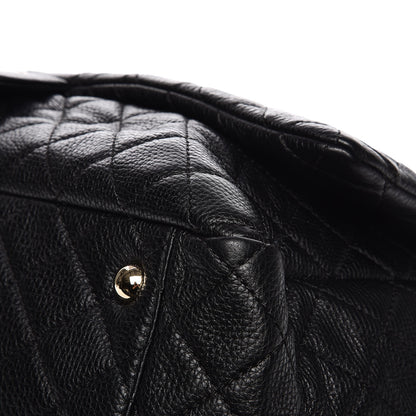 Chanel Calfskin Quilted XXL Travel Flap Bag Black 10 of 12