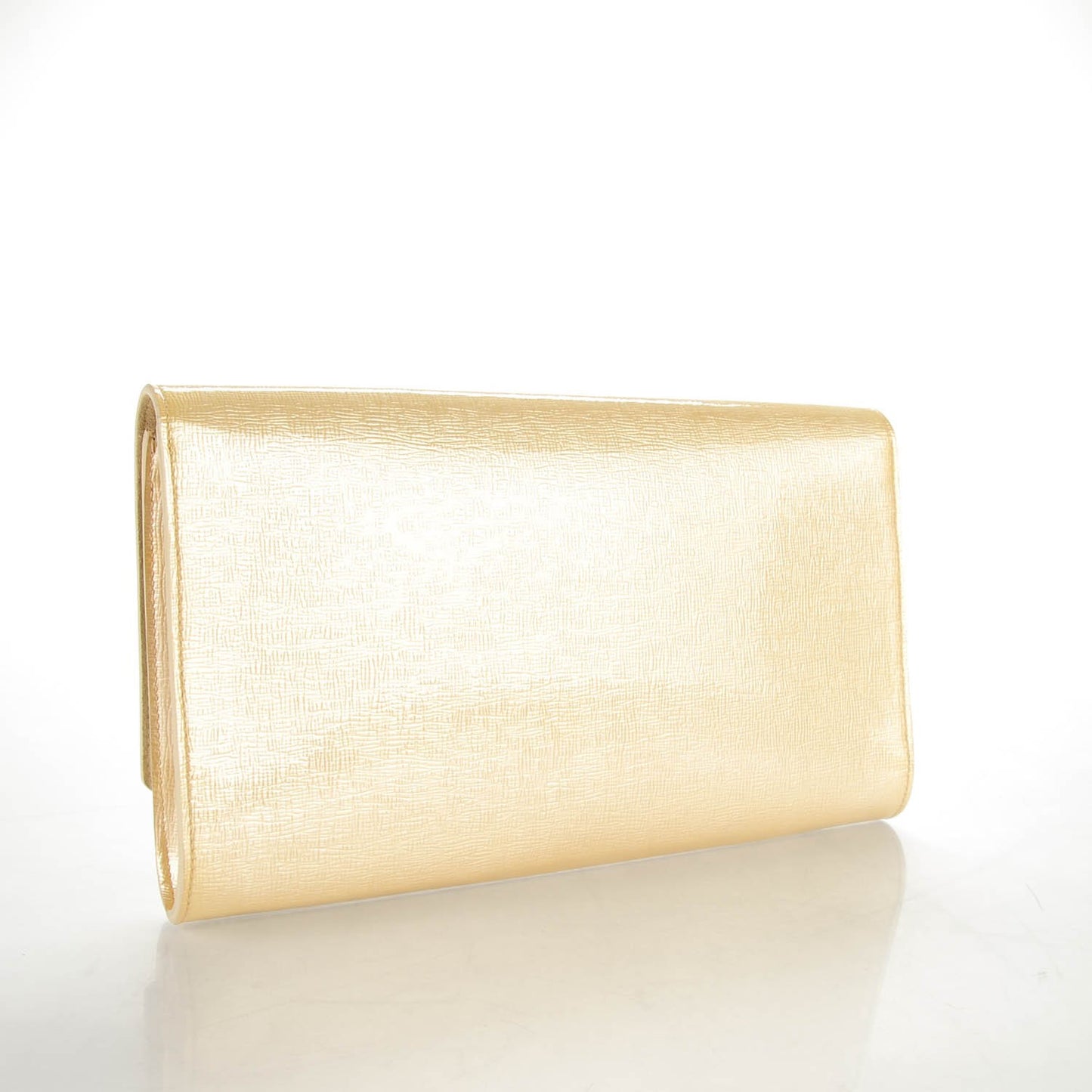 Patent Large Belle De Jour Clutch Champagne Gold