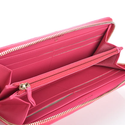 Chanel Lambskin Quilted Large Gusset Zip Around Wallet Pink 5 of 8