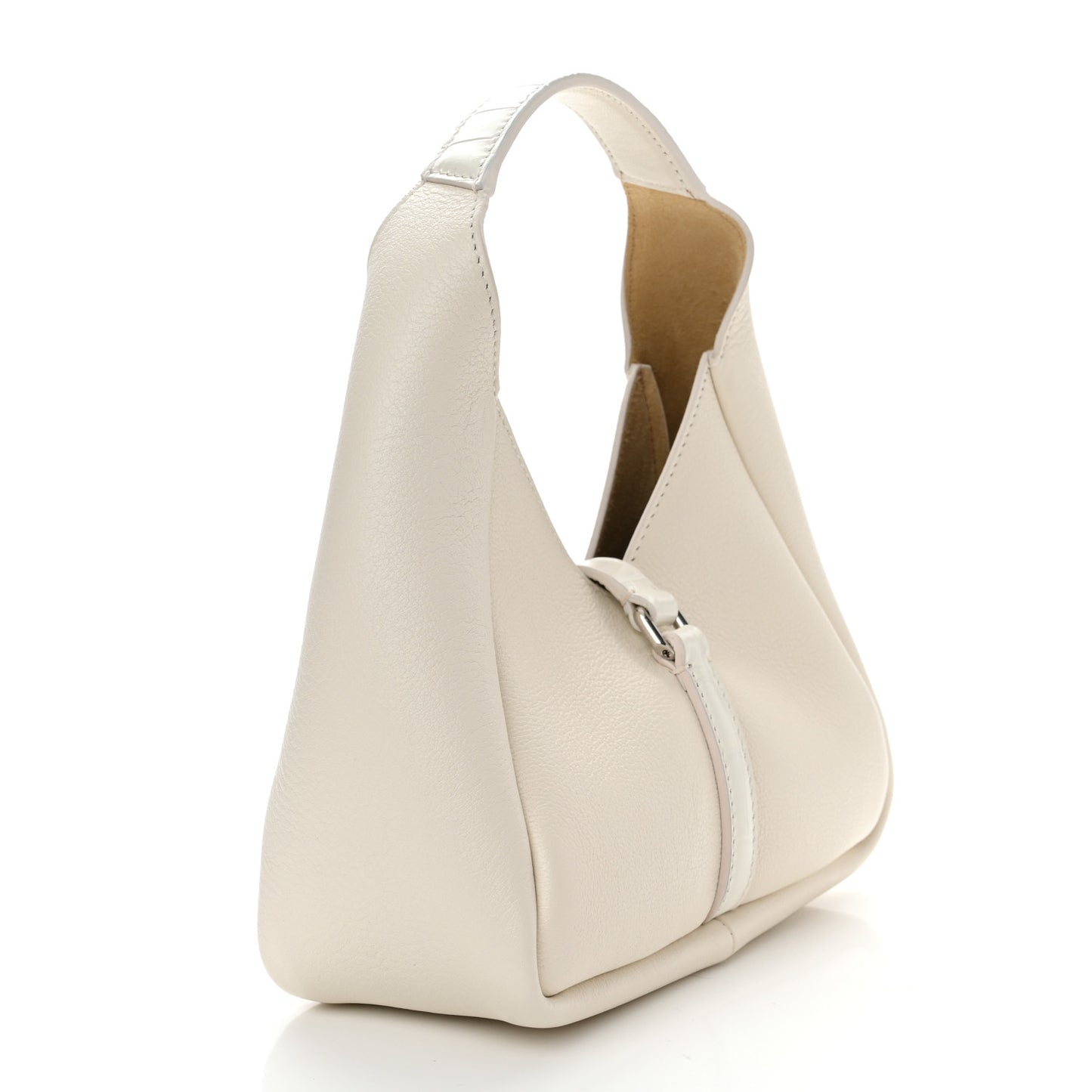 Textured Calfskin Mini G Hobo Ivory
