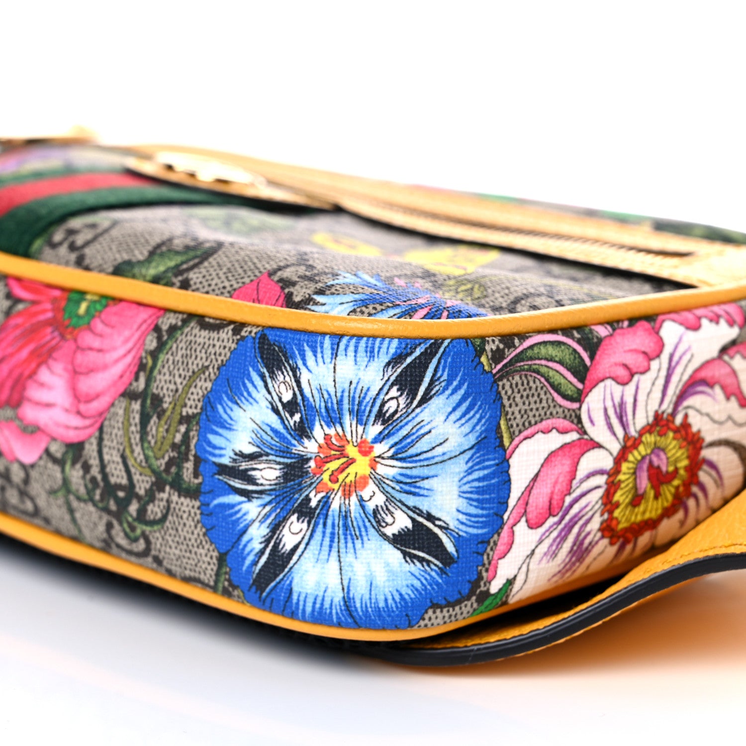 Gucci GG Supreme Monogram Flora Medium Ophidia Belt Bag Beige Multicolor Crop 10 of 10