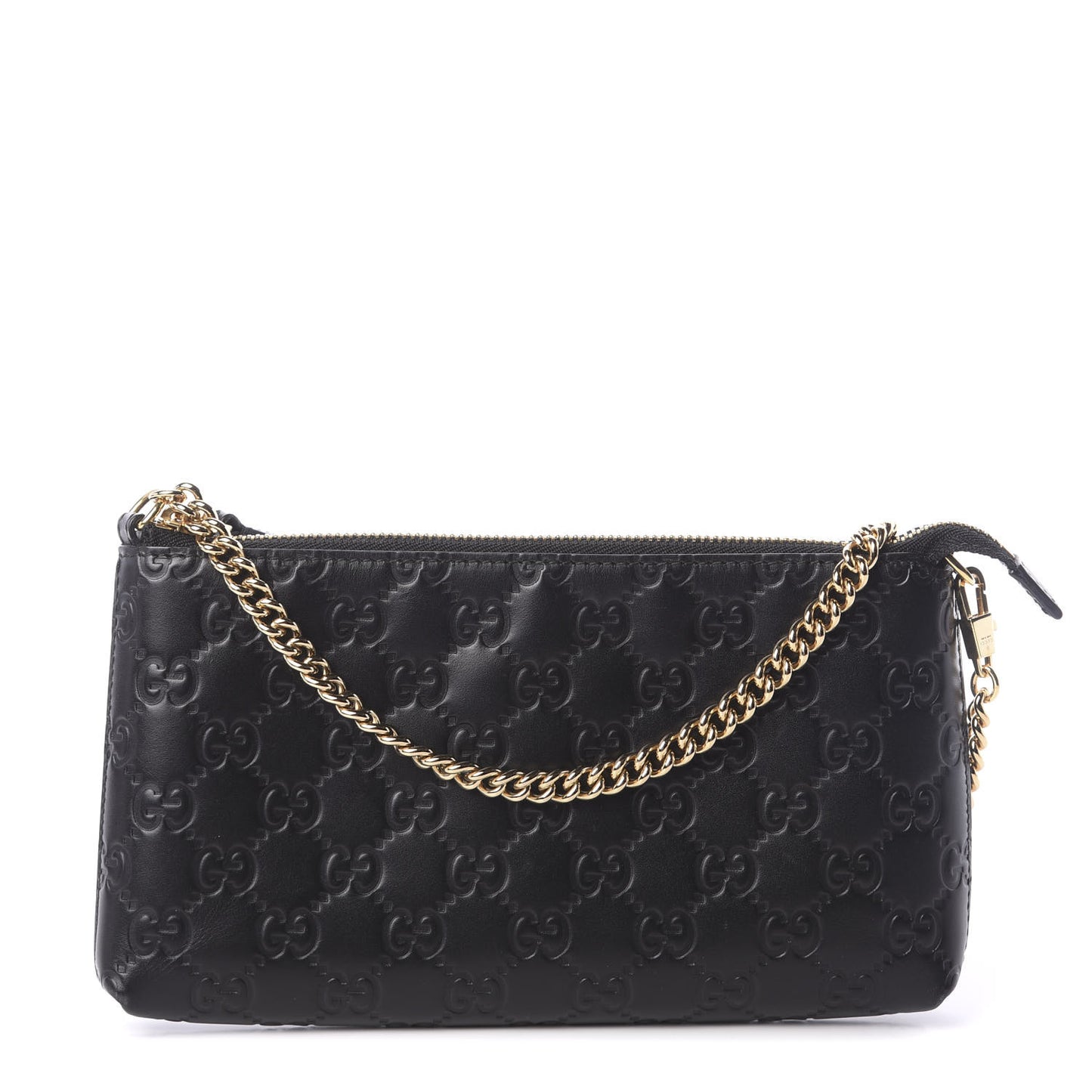 Guccissima Signature Wrist Wallet Black